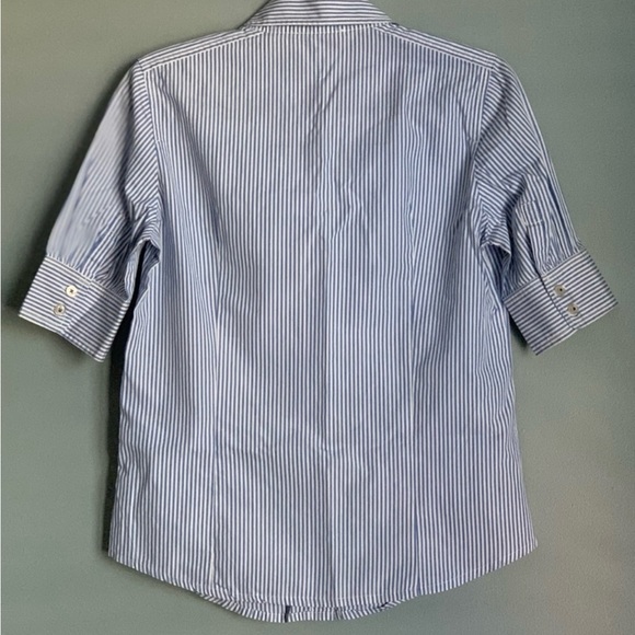 Sandro Striped Button Up Top 2 - Picture 2 of 3
